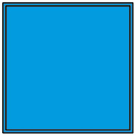 Kontrolka bez symbolu čtvercová, modrá