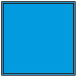 Kontrolka bez symbolu čtvercová, modrá