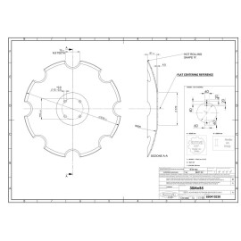 Disk ozubený vydutý 510x4,5 mm Pöttinger