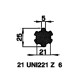 Drážkovaná tyč 21 UNI 221 Z6 - 3m
