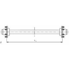 náprava nebržděná 1300 kg